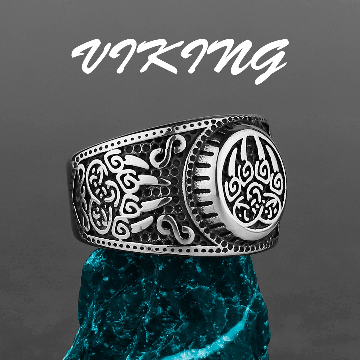 Nordic Viking Steel Ring