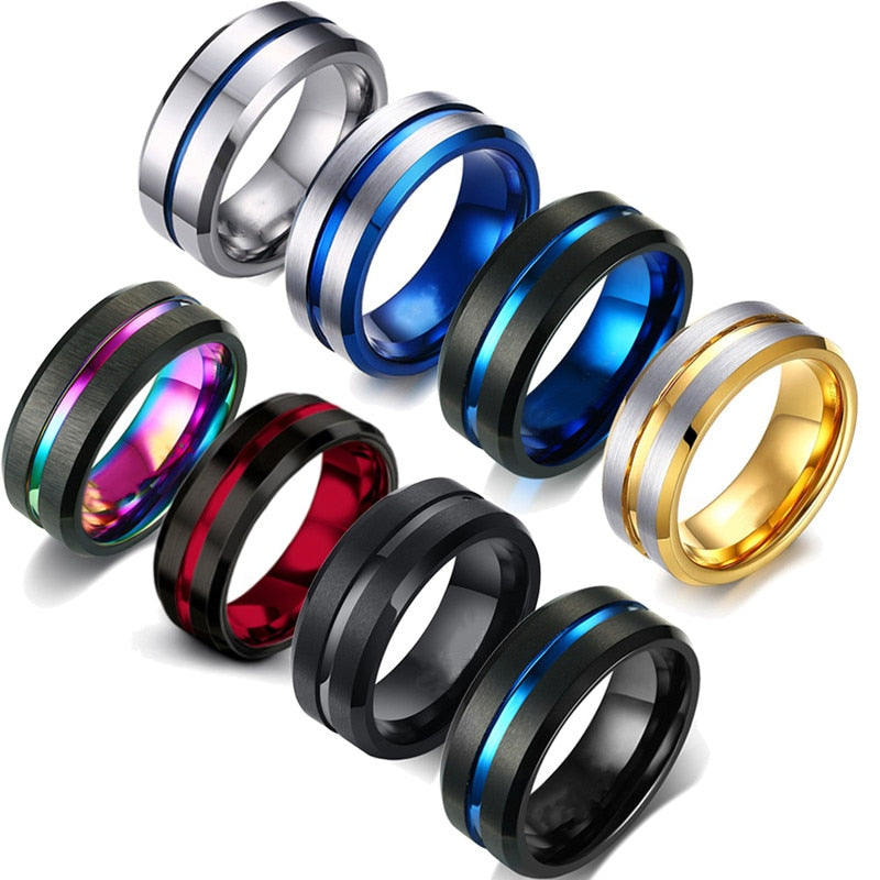 Colorful Groove Ring