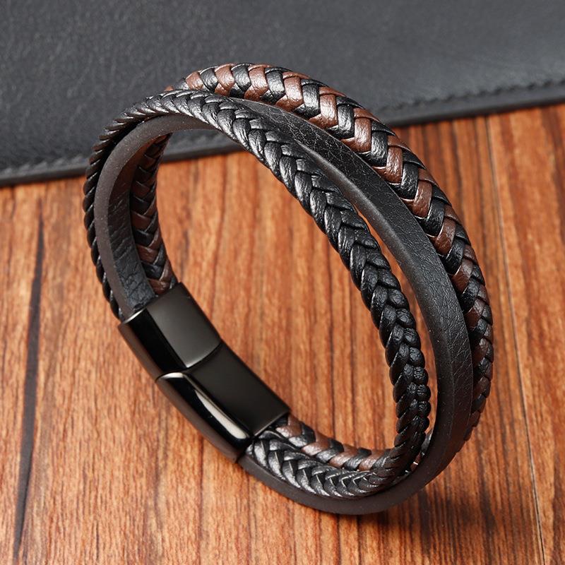 Black Leather Bracelet