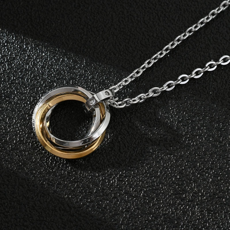 Round Loop Pendant Necklace