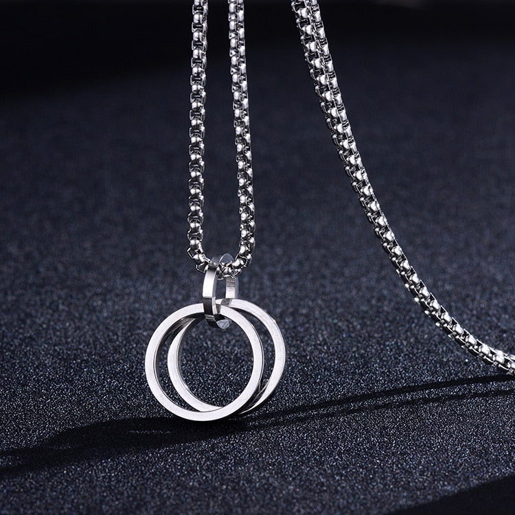 Round Loop Pendant Necklace