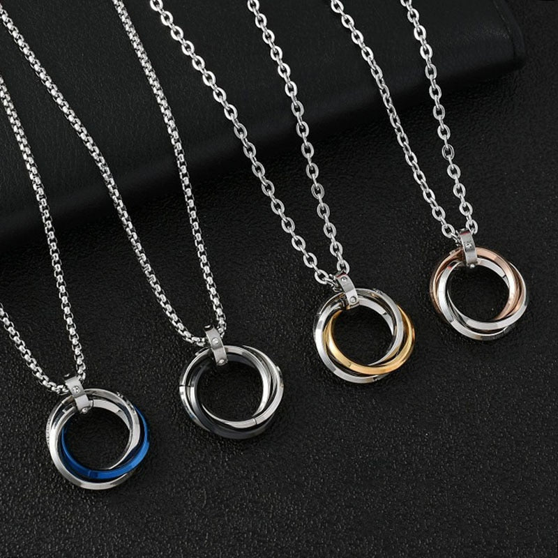 Round Loop Pendant Necklace