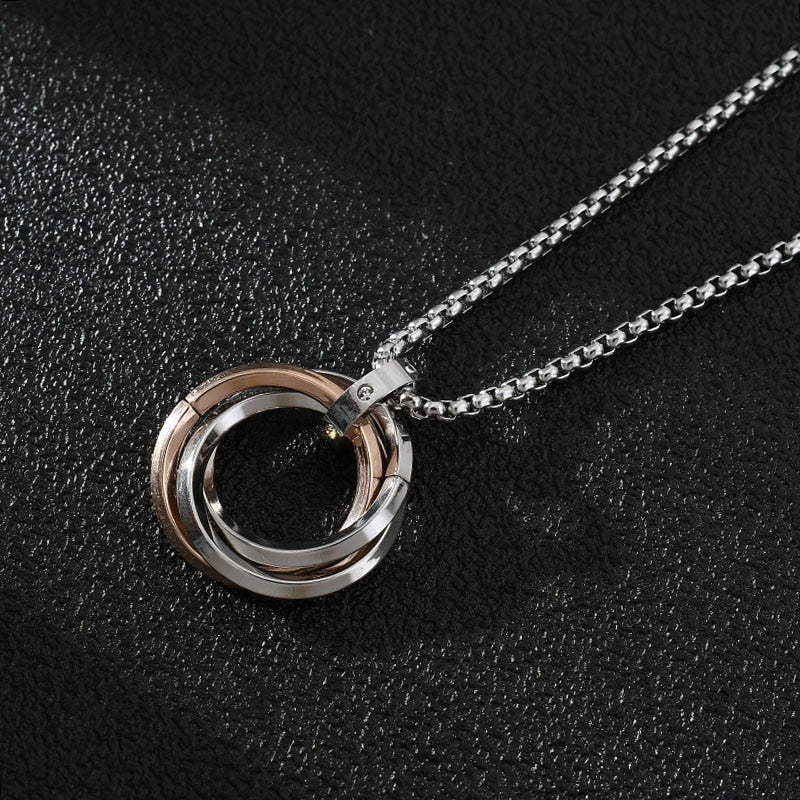 Round Loop Pendant Necklace