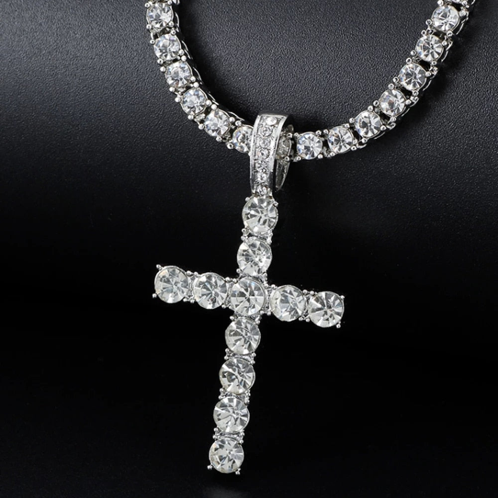 Hip Hop Cross Pendant Necklace