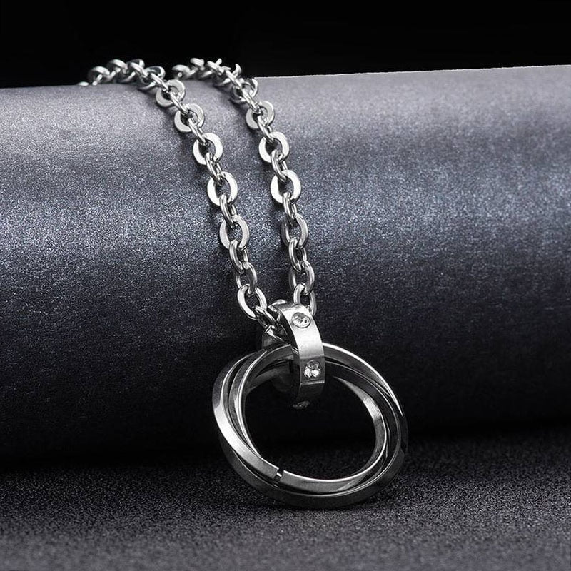 Round Loop Pendant Necklace