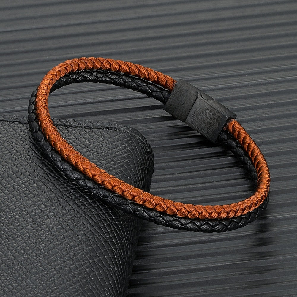 Double Strand Leather Bracelet