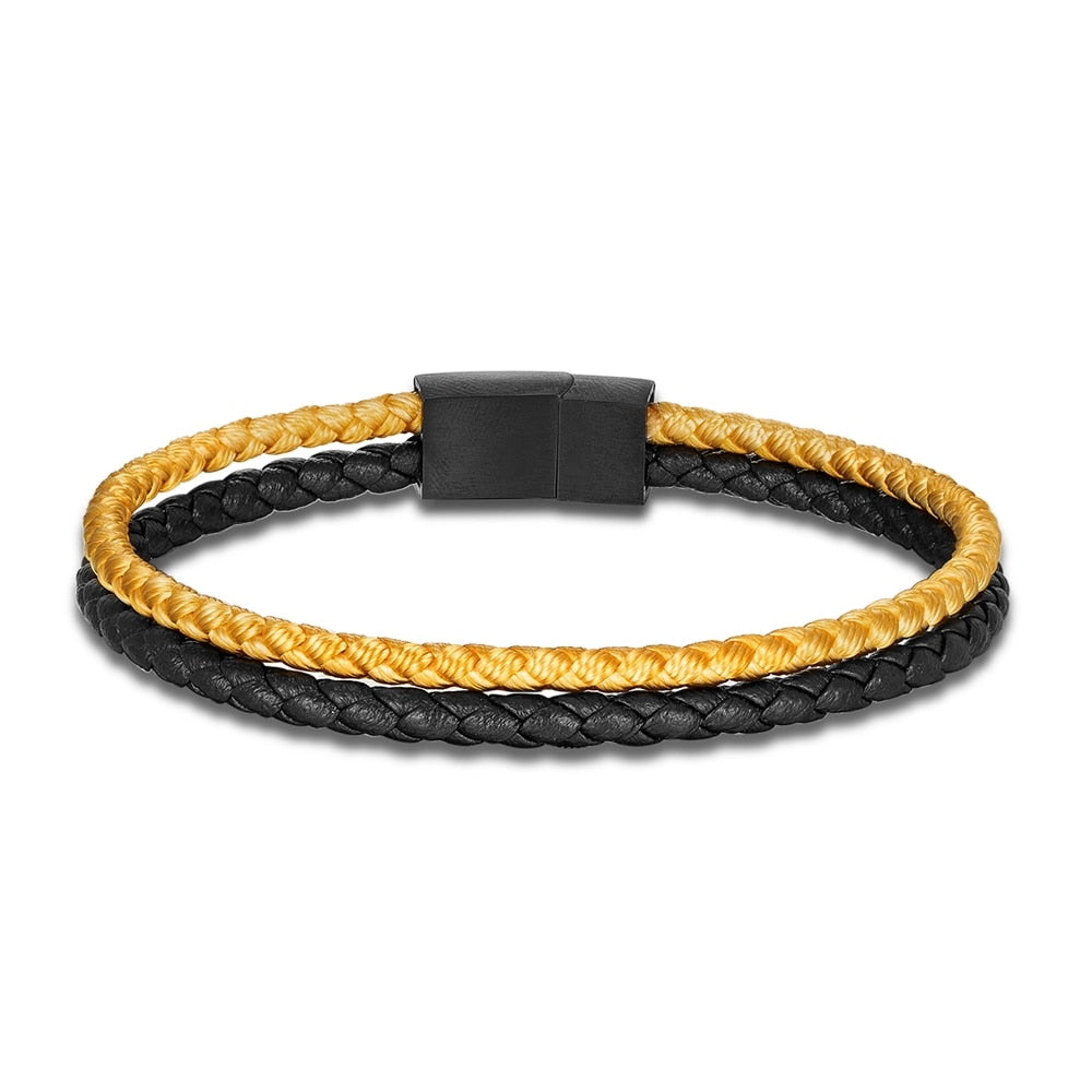 Double Strand Leather Bracelet