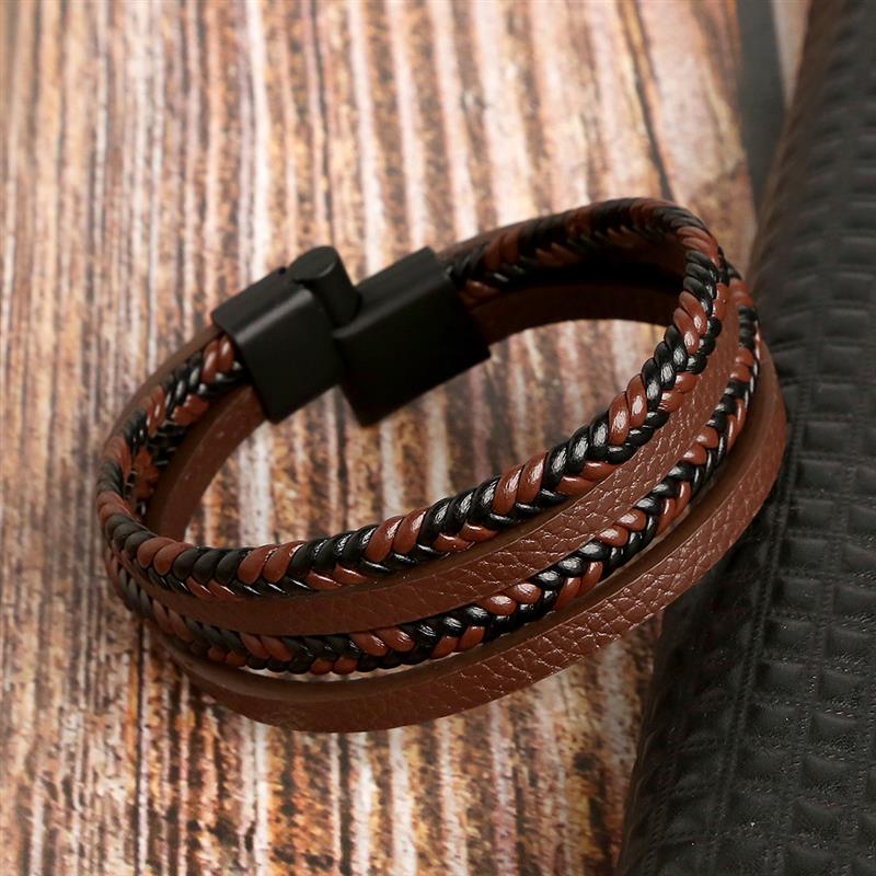 Black Leather Bracelet