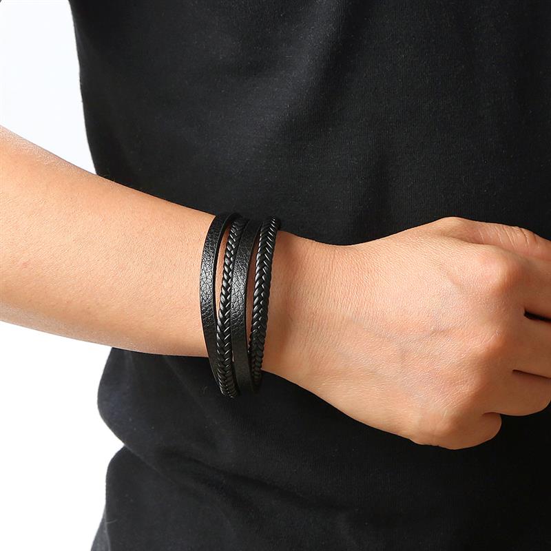 Black Leather Bracelet