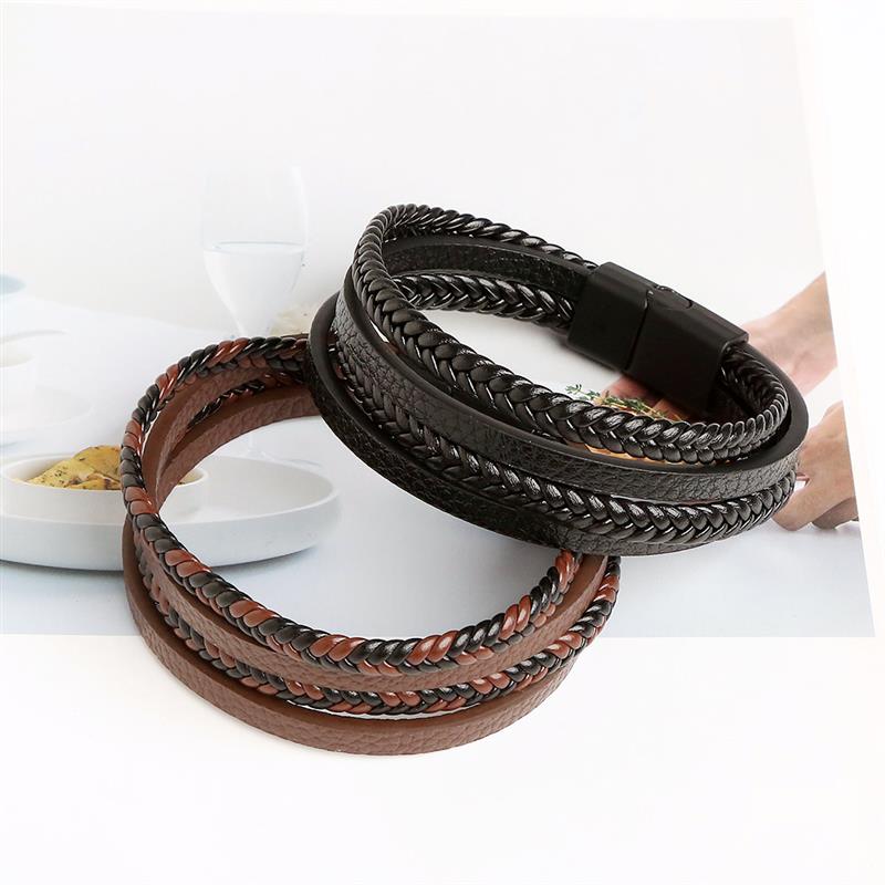 Black Leather Bracelet