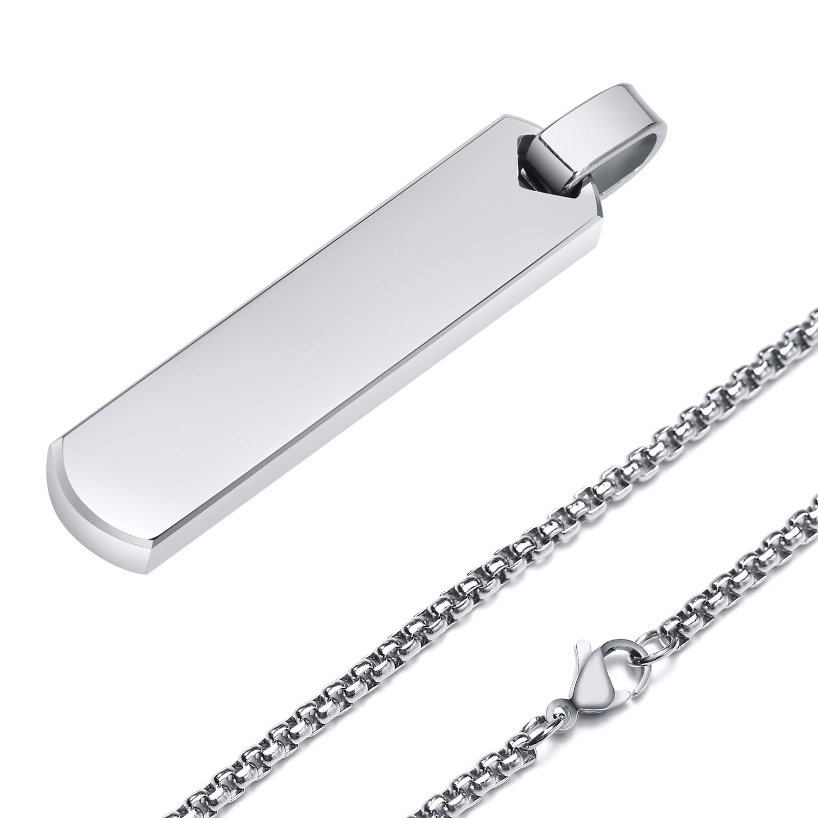 Vnox Initial Bar Necklace